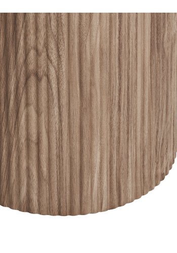 HOUSE NORDIC Athens h&ouml;rnbord, runt - vit keramik och brunt dekorpapper (�45)