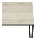 HOUSE NORDIC Vita h&ouml;rnbord, fyrkantigt - beige melaminfolie med travertin-look och svart st�l (45x45)