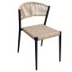 HOUSE OF SANDER Astrid spisestol - naturlig polyrattan og sort aluminium