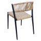 HOUSE OF SANDER Astrid spisestol - naturlig polyrattan og sort aluminium