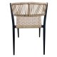 HOUSE OF SANDER Astrid spisestol - naturlig polyrattan og sort aluminium