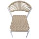 HOUSE OF SANDER Astrid spisestol - naturlig polyrattan og hvit aluminium