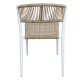 HOUSE OF SANDER Astrid spisestol - naturlig polyrattan og hvit aluminium