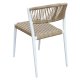 HOUSE OF SANDER Astrid spisestol - naturlig polyrattan og hvit aluminium