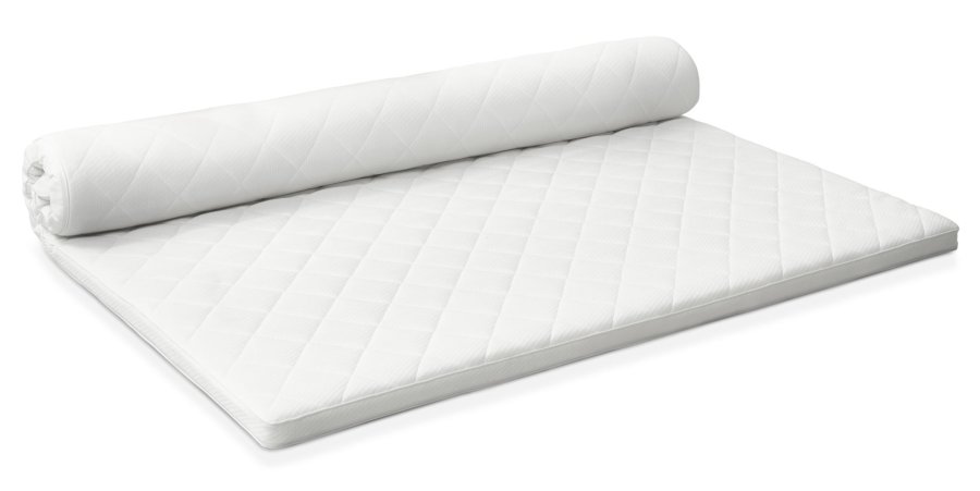 Innviklet overmadrass - hvit jersey (200x180)