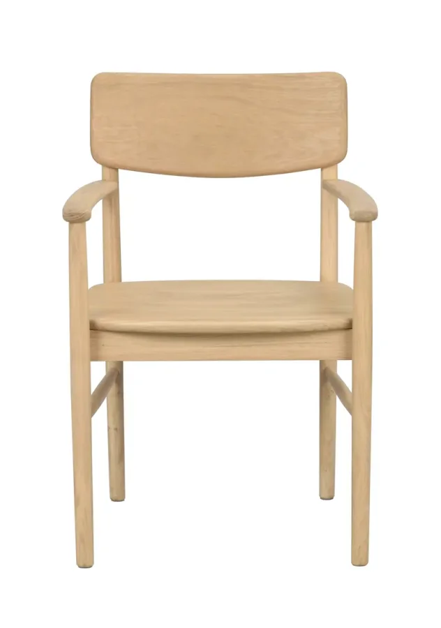 ROWICO Maidstone spisebordstol, m. armlener - naturlig eik