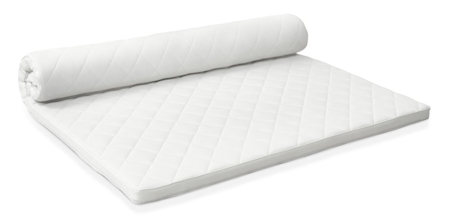 Innviklet overmadrass - hvit jersey (200x160)