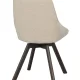 ROWICO Alison spisebordsstol, drejelig - lys beige stof og brun egetr