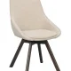 ROWICO Alison spisebordsstol, drejelig - lys beige stof og brun egetr
