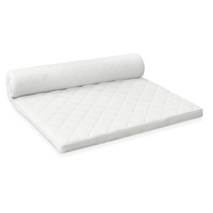 Slingad övermadrass - vit jersey (200x120)