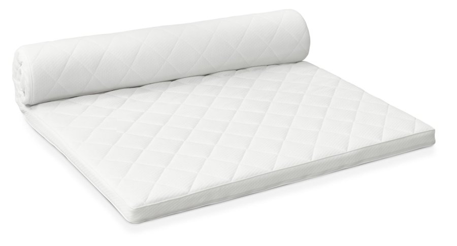 Innviklet overmadrass - hvit jersey (200x120)