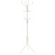 SONGMICS stum tjener, m. 12 kroker - kremhvit og elfenbensstl
