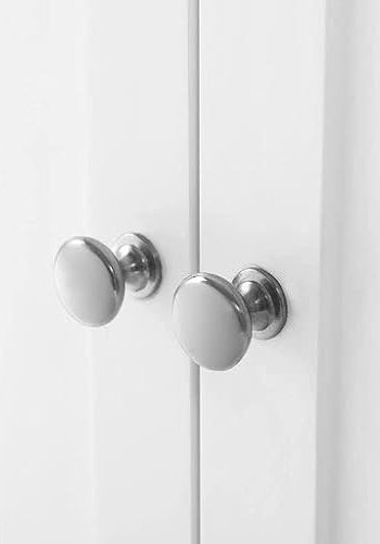 VASAGLE frittstende baderomsskap, m. 2 drer og 2 hyller - hvit MDF