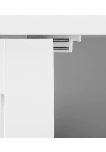 VASAGLE frittstende baderomsskap, m. 2 drer og 2 hyller - hvit MDF