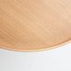 ZUIVER EIK brettbord, rundt - naturlig eik og sort stl (78)
