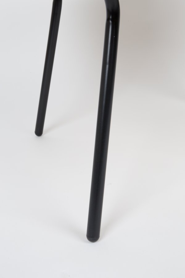 ZUIVER EIK brettbord, rundt - naturlig eik og sort stl (78)