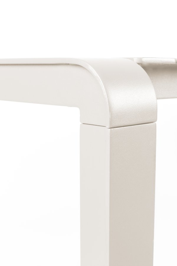 ZUIVER Vondel hagebord, rektangulrt - leirehvit aluminium (168,5x87)