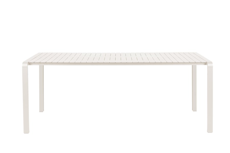 ZUIVER Vondel hagebord, rektangulrt - leirehvit aluminium (214x97)