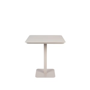 ZUIVER Vondel Bistro havebord, kvadratisk - ler hvid aluminium (71x71)