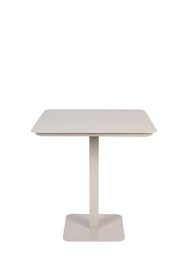 ZUIVER Vondel Bistro hagebord, firkantet - leirehvit aluminium (71x71)