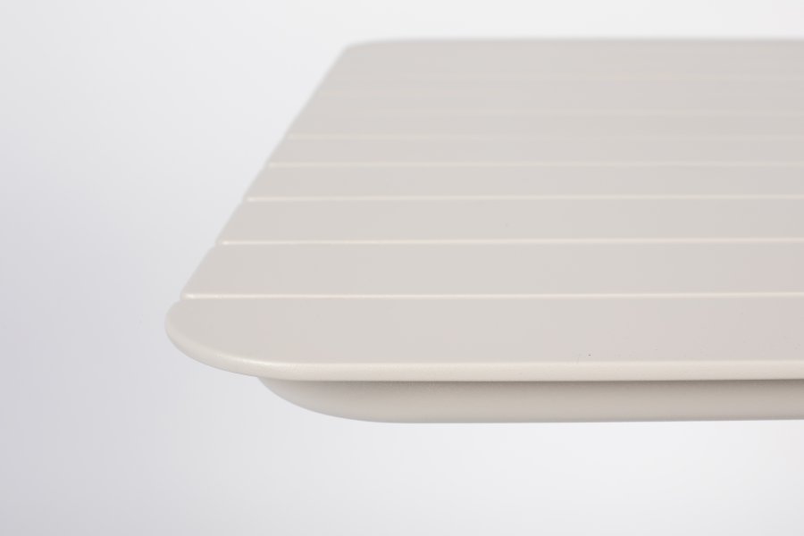 ZUIVER Vondel Bistro hagebord, firkantet - leirehvit aluminium (71x71)