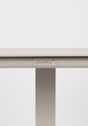 ZUIVER Vondel Bistro hagebord, firkantet - leirehvit aluminium (71x71)