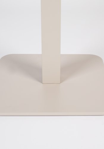 ZUIVER Vondel Bistro hagebord, firkantet - leirehvit aluminium (71x71)