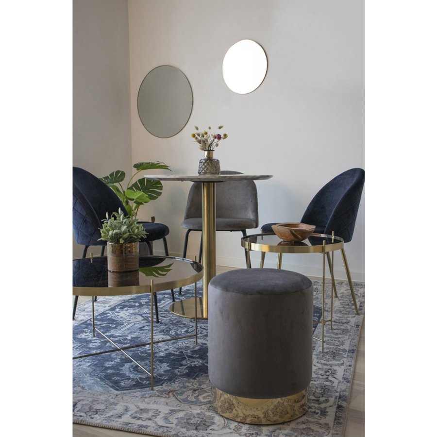 HOUSE NORDIC rundt Bolzano spisebord - hvitt tre og stl (70)