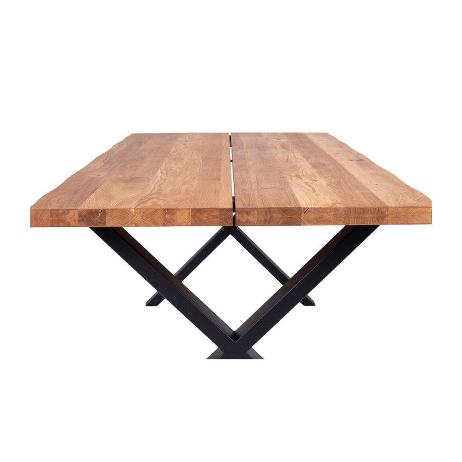 HOUSE NORDIC rektangulrt Toulon spisebord - naturlig eik og metall (200x95)