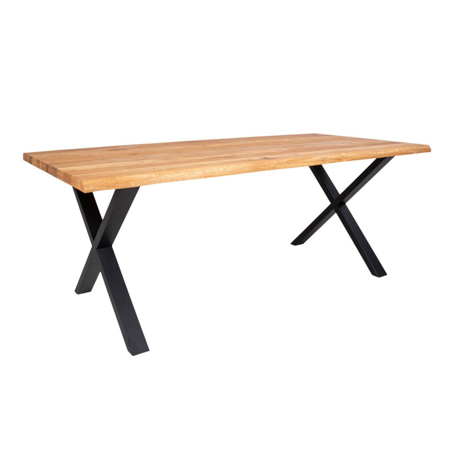 HOUSE NORDIC rektangulrt Toulon spisebord - naturlig eik og metall (200x95)