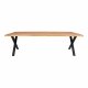 HOUSE NORDIC Toulon spisebord med blgekant - oljet eik og metall (300x100)
