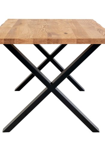 HOUSE NORDIC Toulon spisebord med blgekant - oljet eik og metall (300x100)
