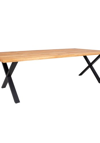 HOUSE NORDIC Toulon spisebord med blgekant - oljet eik og metall (300x100)