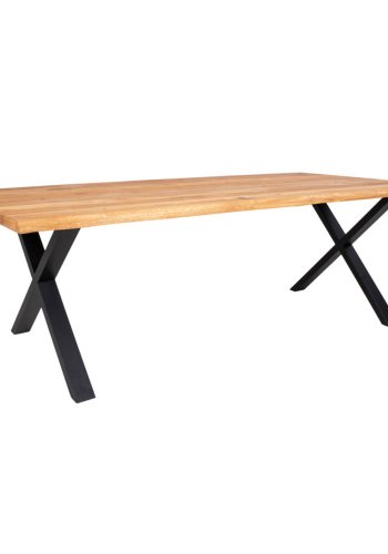 HOUSE NORDIC Toulon spisebord, med uttrekk - naturlig eik og stl (240x95)