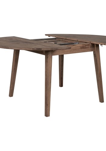 HOUSE NORDIC Metz spisebord - Spisebord, rkt oljet eik, innebygd ileggsplate med sommerfuglfunksjon 118x118-158x75 cm