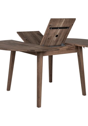 HOUSE NORDIC Metz spisebord - Spisebord, rkt oljet eik, innebygd ileggsplate med sommerfuglfunksjon 118x118-158x75 cm