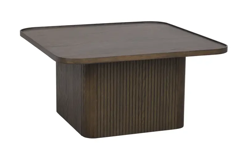 ROWICO Sullivan sofabord, kvadratisk - brun egefinr og eg (80x80)