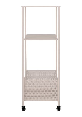 HOUSE NORDIC Metallvogn, stl, sand, 3 hyller, 35x35x100 cm