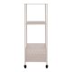HOUSE NORDIC Metallvogn, stl, sand, 3 hyller, 35x35x100 cm