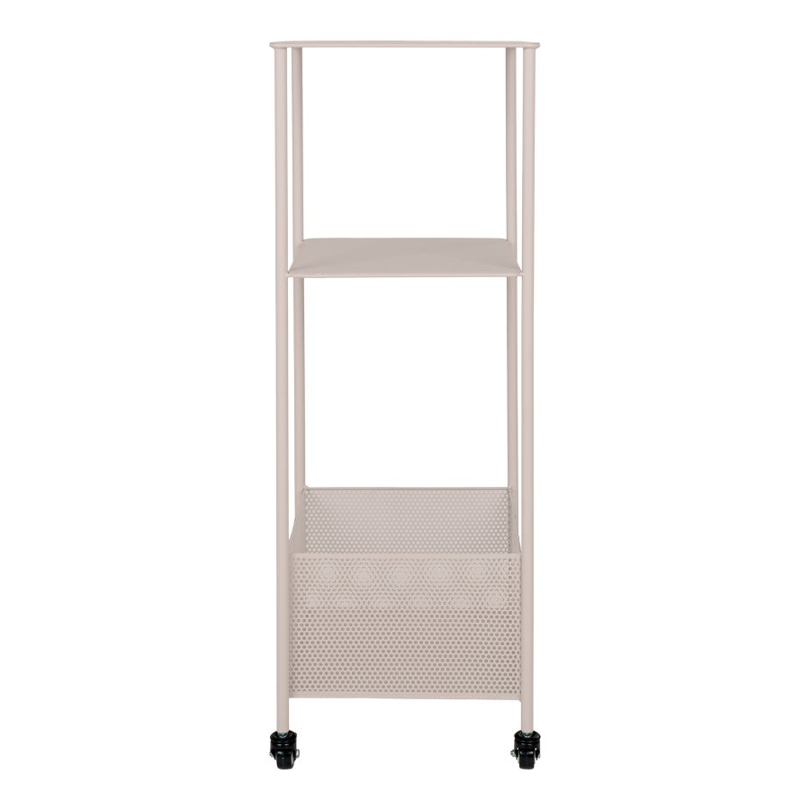 HOUSE NORDIC Metallvogn, stl, sand, 3 hyller, 35x35x100 cm
