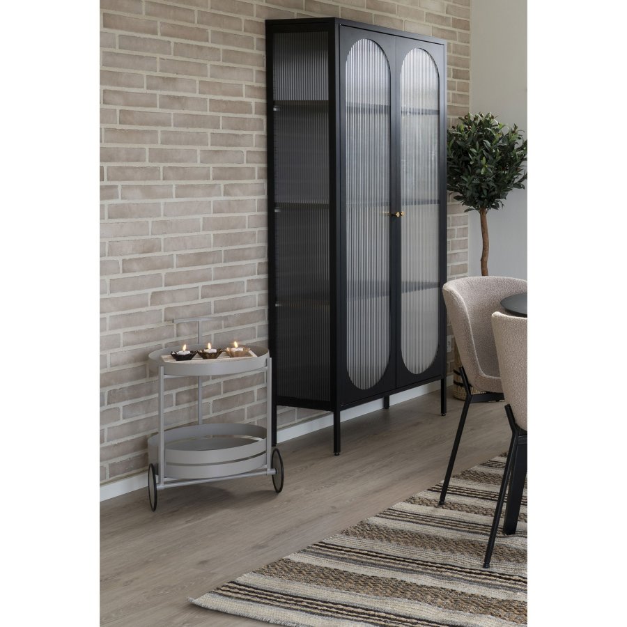 HOUSE NORDIC Barvogn, stl, kjlig gr, 2 hyller, 40x49,5x61 cm