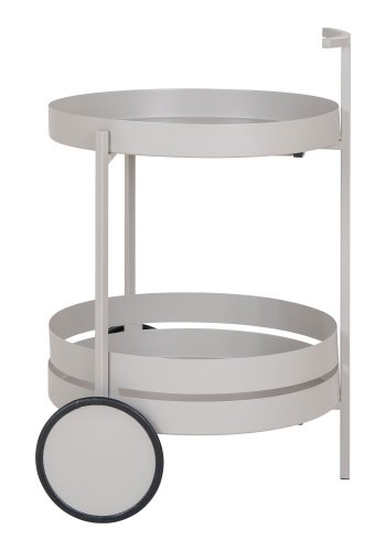 HOUSE NORDIC Barvogn, stl, kjlig gr, 2 hyller, 40x49,5x61 cm