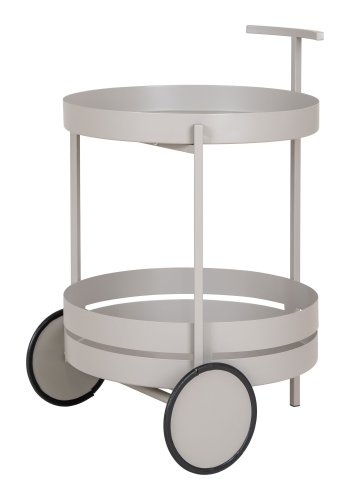 HOUSE NORDIC Barvogn, stl, kjlig gr, 2 hyller, 40x49,5x61 cm