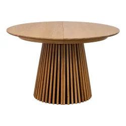 HOUSE NORDIC Osaka matbord, ekfan�r, natur, inkl. 2 il�ggsskivor �120x120-160-200x75 cm