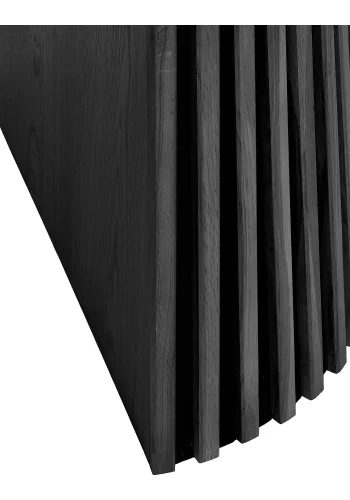 HOUSE NORDIC Osaka spisebord - Spisebord, eikefiner, svart, inkludert to ileggsplater<br>120x120-160-200x75 cm