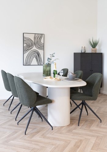 HOUSE NORDIC Maranola spisebord - Spisebord, sementutseende, lys gr 96x200x76 cm