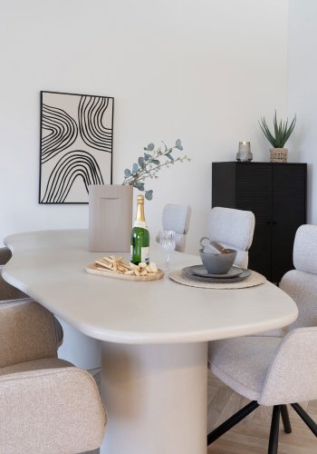 HOUSE NORDIC Maranola spisebord - Spisebord, sementutseende, lys gr 96x200x76 cm