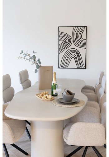 HOUSE NORDIC Maranola spisebord - Spisebord, sementutseende, lys gr 96x240x76 cm