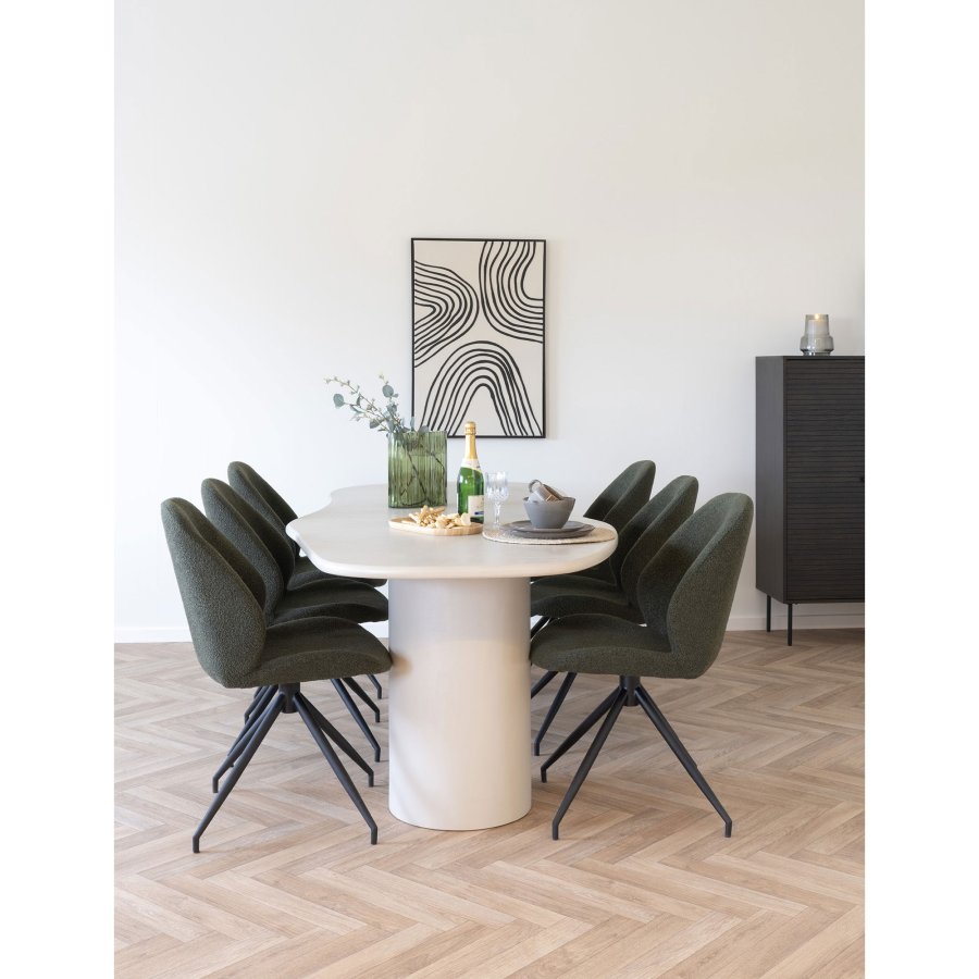 HOUSE NORDIC Maranola spisebord - Spisebord, sementutseende, lys gr 96x240x76 cm