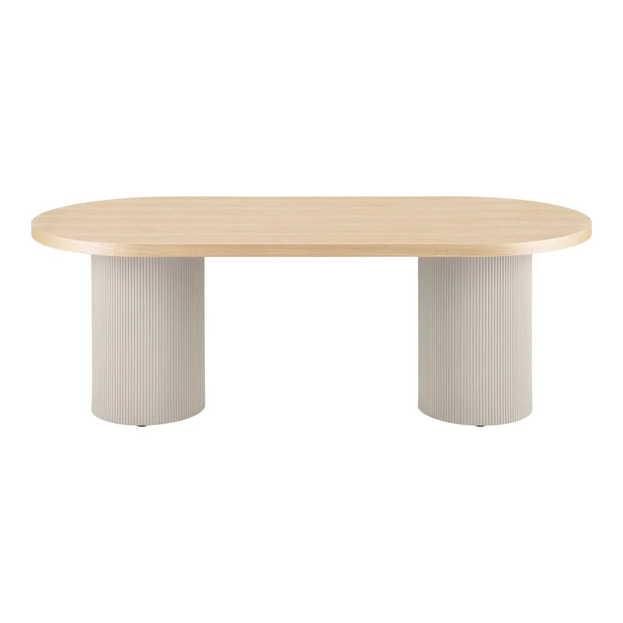 HOUSE NORDIC Solva spisebord - Spisebord, ask, natur, sand 100x220x75 cm